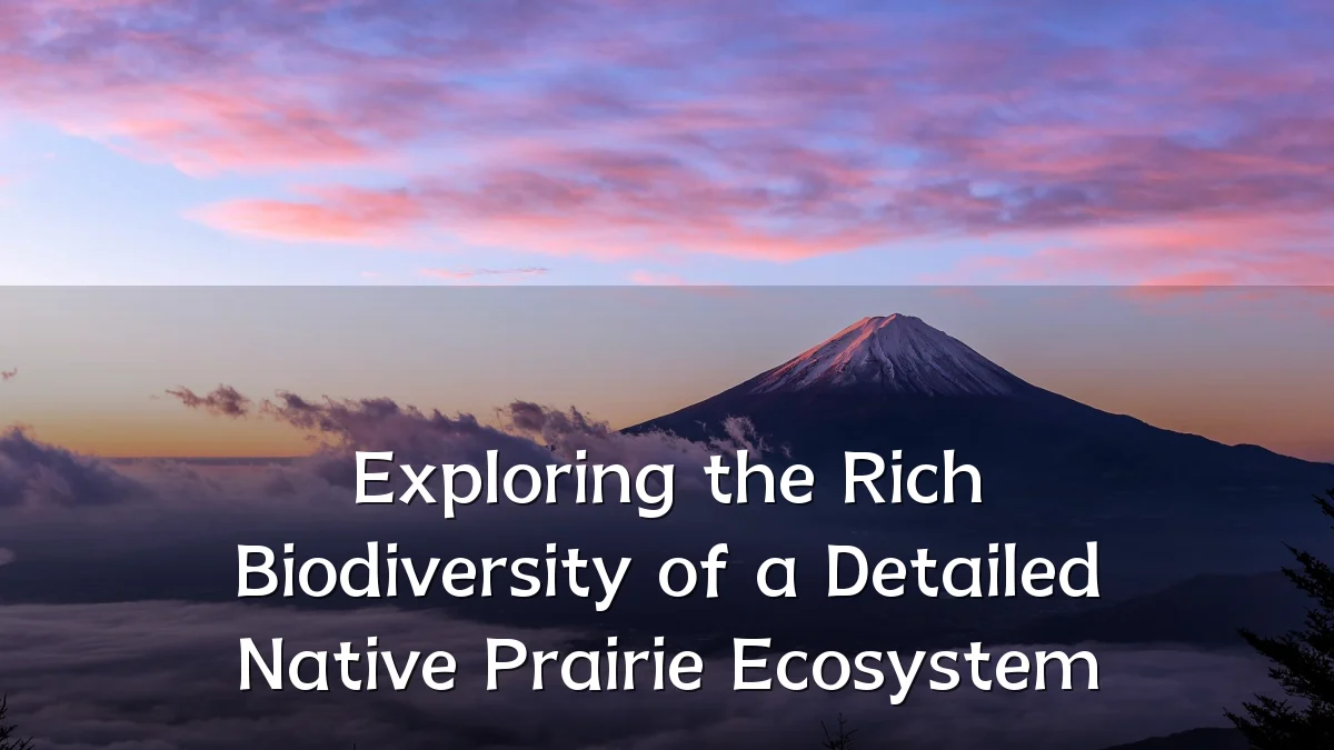 Exploring the Rich Biodiversity of a Detailed Native Prairie Ecosystem