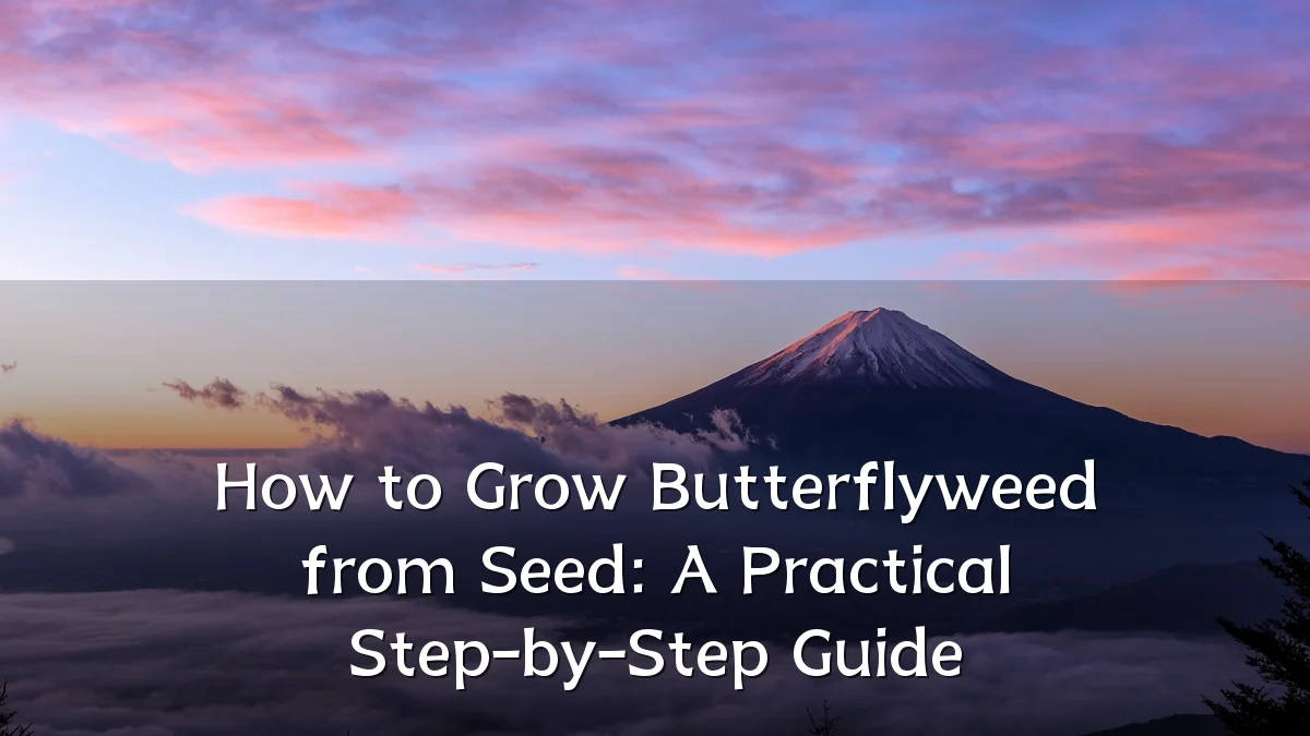 How to Grow Butterflyweed from Seed: A Practical Step-by-Step Guide