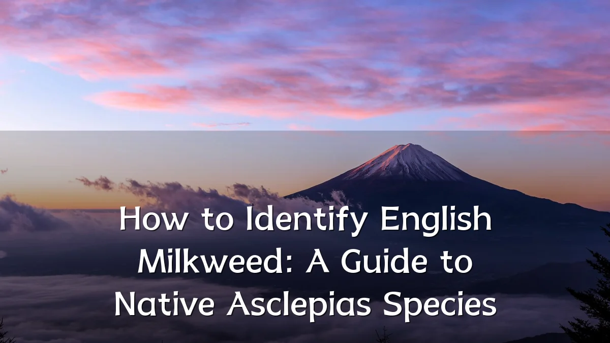 How to Identify English Milkweed: A Guide to Native Asclepias Species
