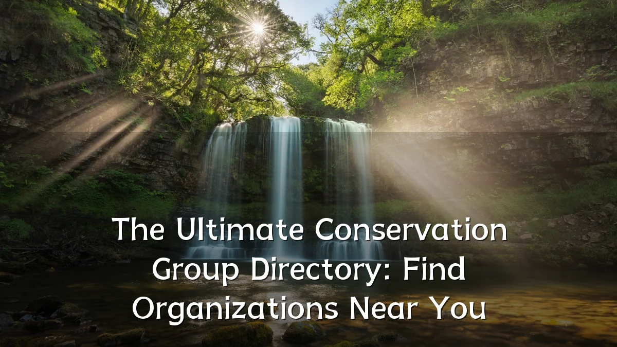 The Ultimate Conservation Group Directory: Find Organizations Near You